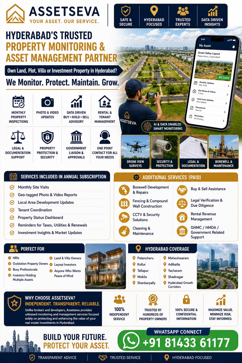 AssetSeva — Hyderabad property monitoring and asset management